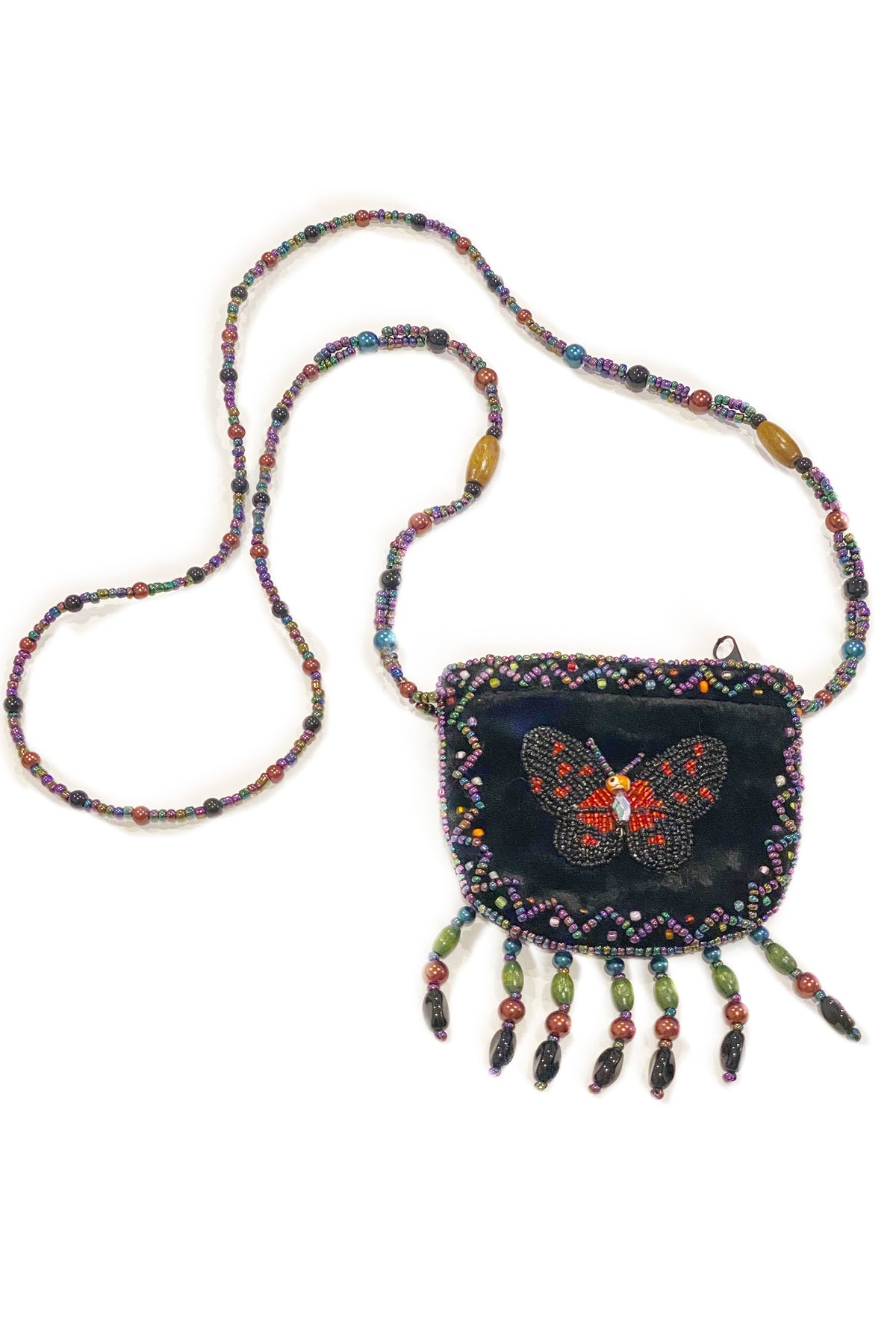 Butterfly Velvet Mini Necklace Charm Bag V0704- Butterfly