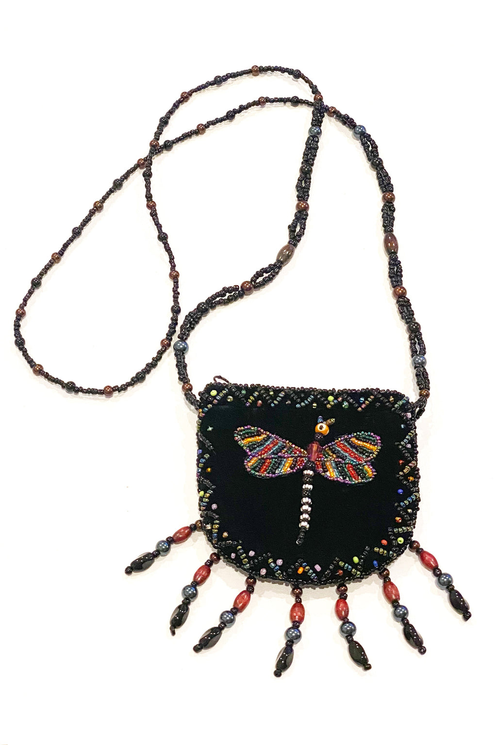 Dragonfly Velvet Mini Necklace Charm Bag V0704-Dragonfly