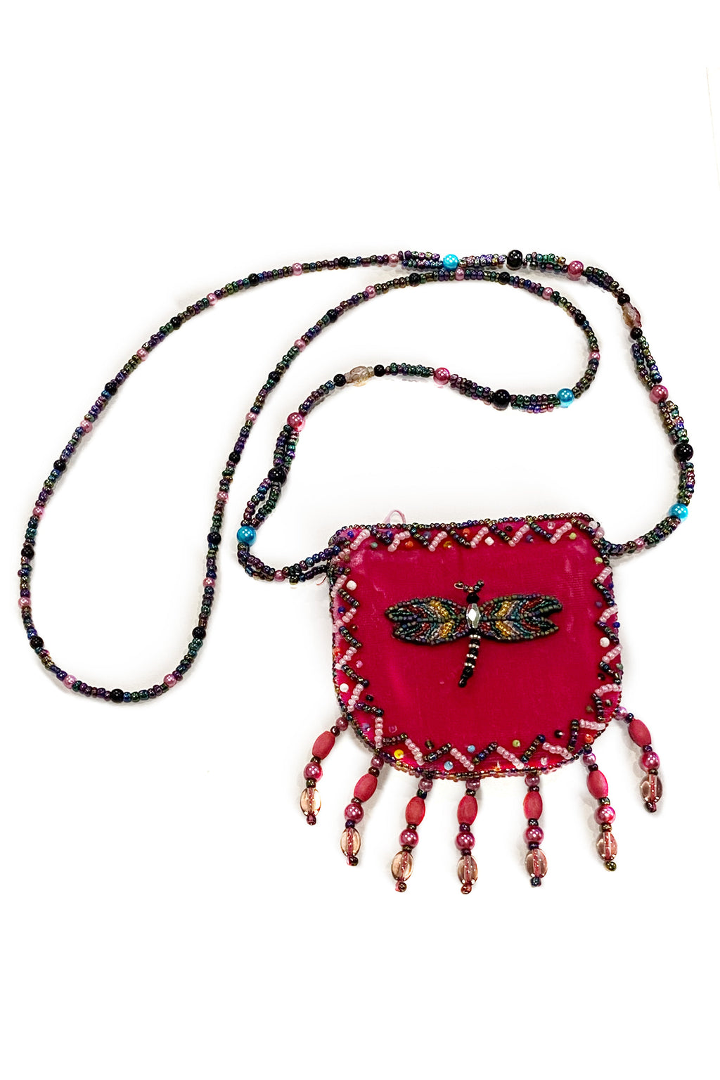 Dragonfly Velvet Mini Necklace Charm Bag V0704-Dragonfly