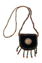 Gem Medalion Velvet Mini Necklace Charm BagV0704-Gem - view 2