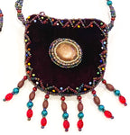 Gem Medalion Velvet Mini Necklace Charm BagV0704-Gem - view 4