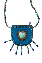 Heart Gem Velvet Mini Necklace Charm Bag V0704-Heart - view 3
