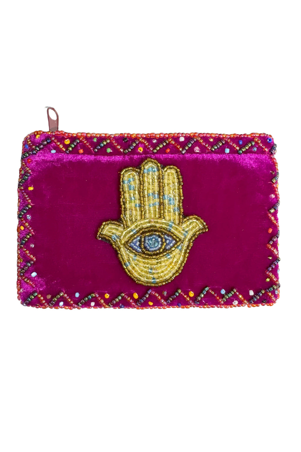 Palm Rectangle Velvet Coin Purse V0701