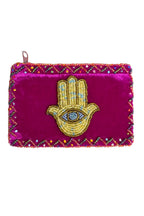 Palm Rectangle Velvet Coin Purse V0701