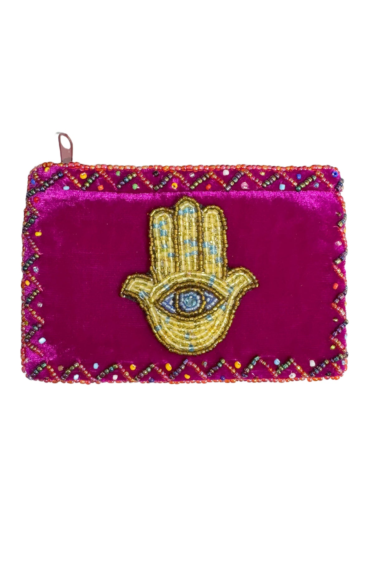 Palm Rectangle Velvet Coin Purse V0701