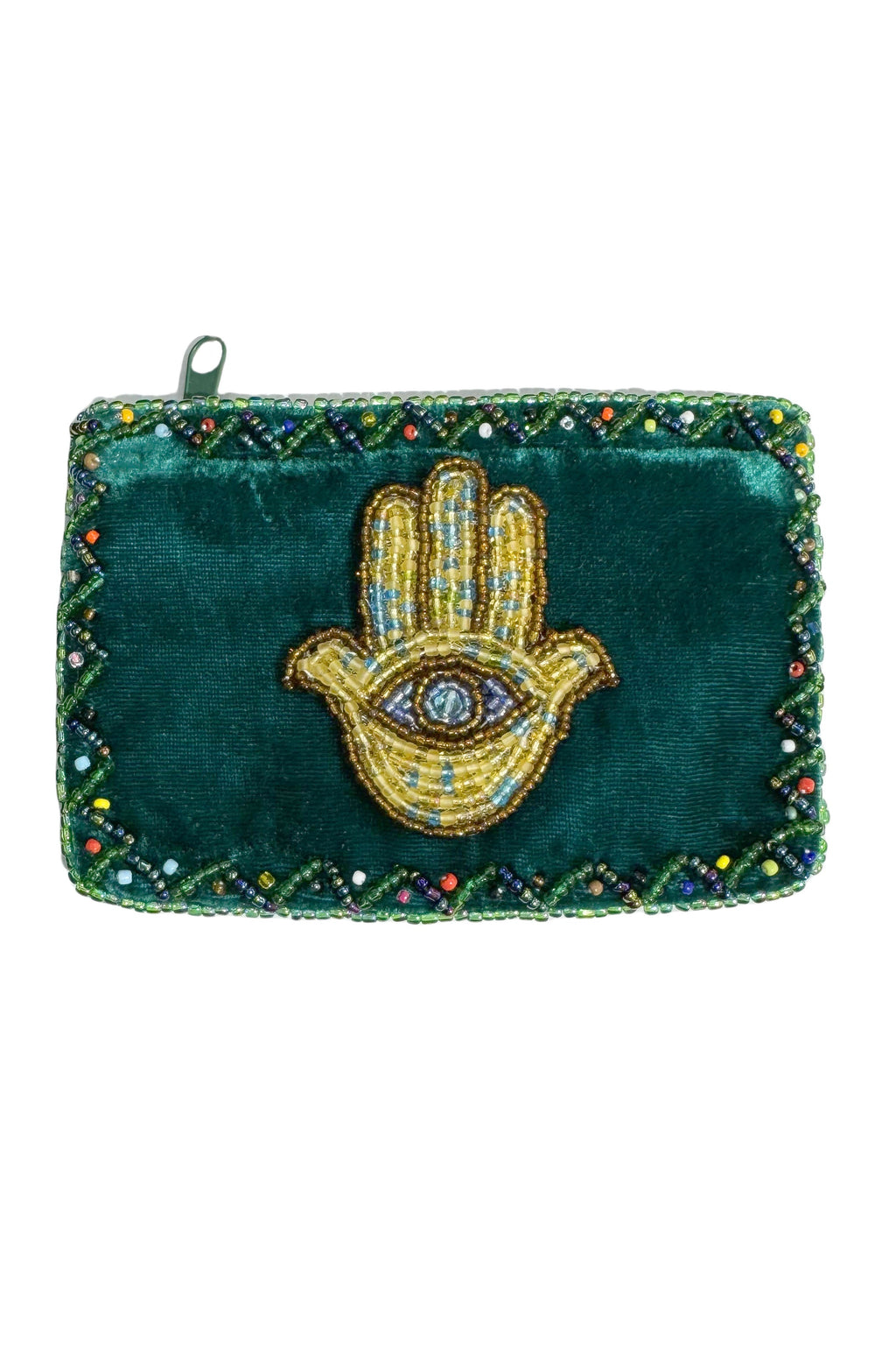 Palm Rectangle Velvet Coin Purse V0701