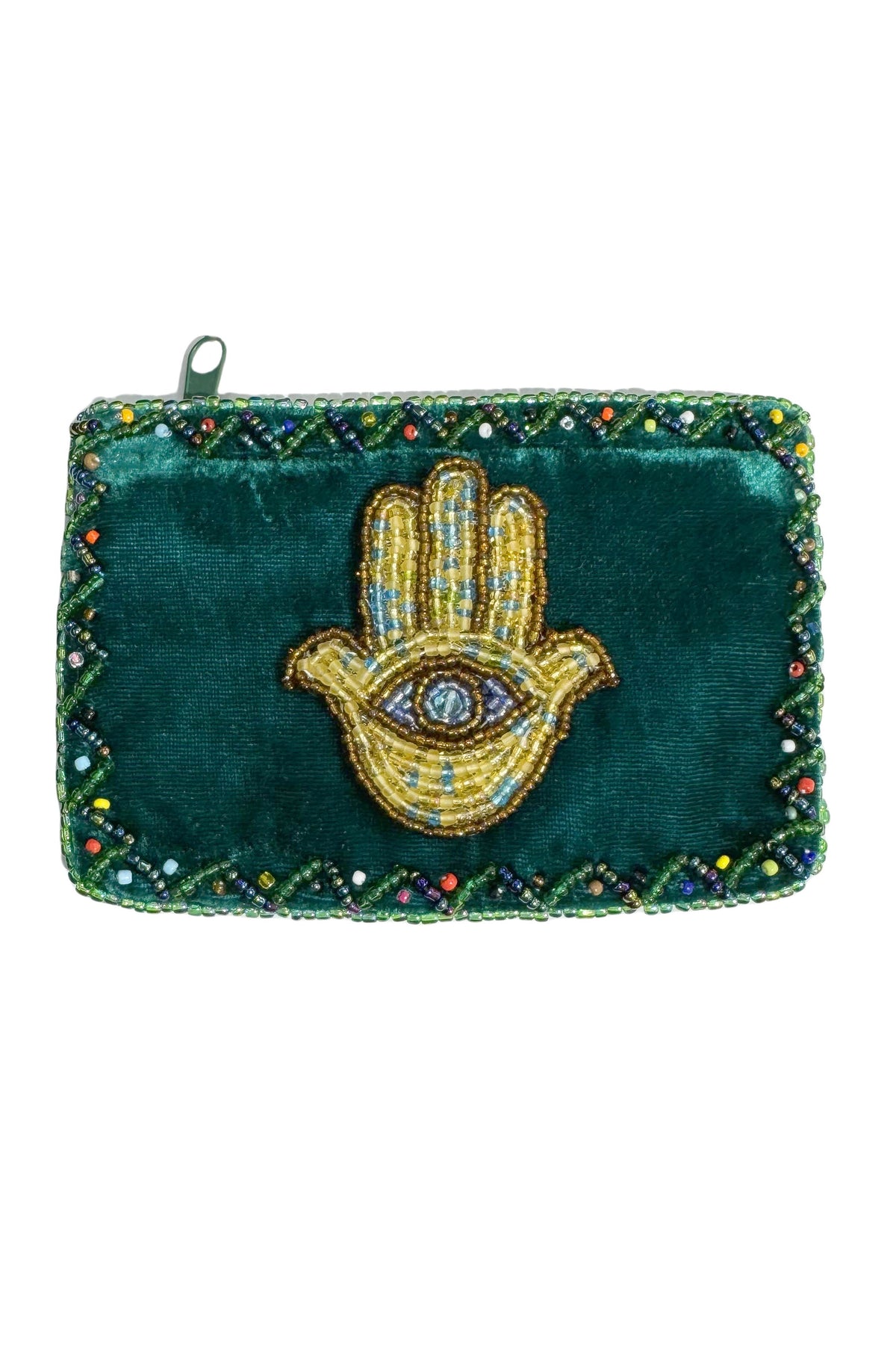Palm Rectangle Velvet Coin Purse V0701