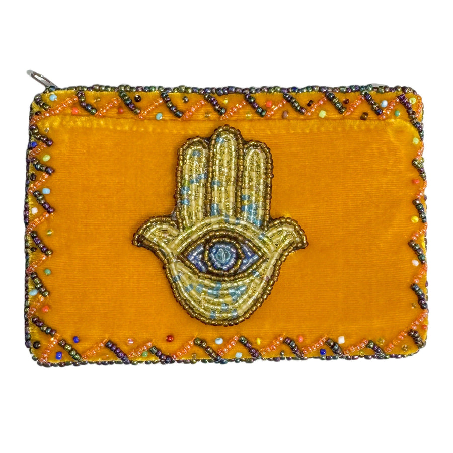 Palm Rectangle Velvet Coin Purse V0701