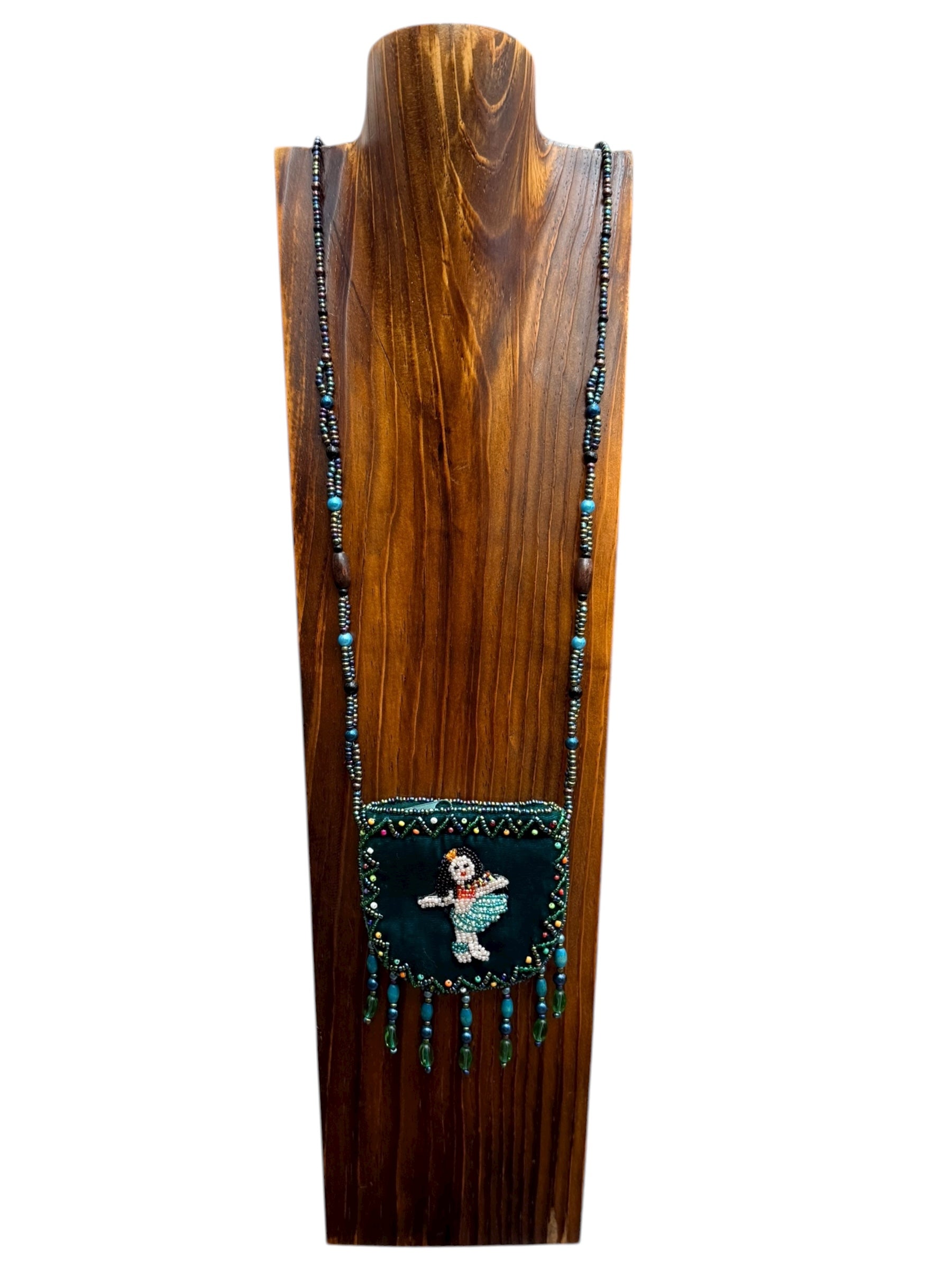 Hula Girl Velvet Mini Necklace Charm Bag V0704-Girl