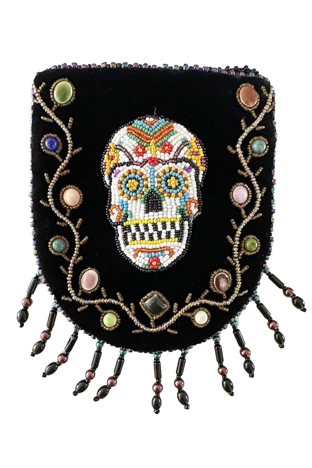 Skull Pattern Velvet Crossbody LUG
