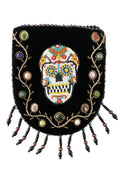 Skull Pattern Velvet Crossbody LUG