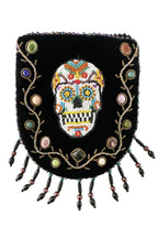 Skull Pattern Velvet Crossbody LUG