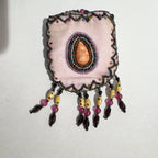 Teardrop Stone Velvet Small Amulet Bag/Necklaces V0715