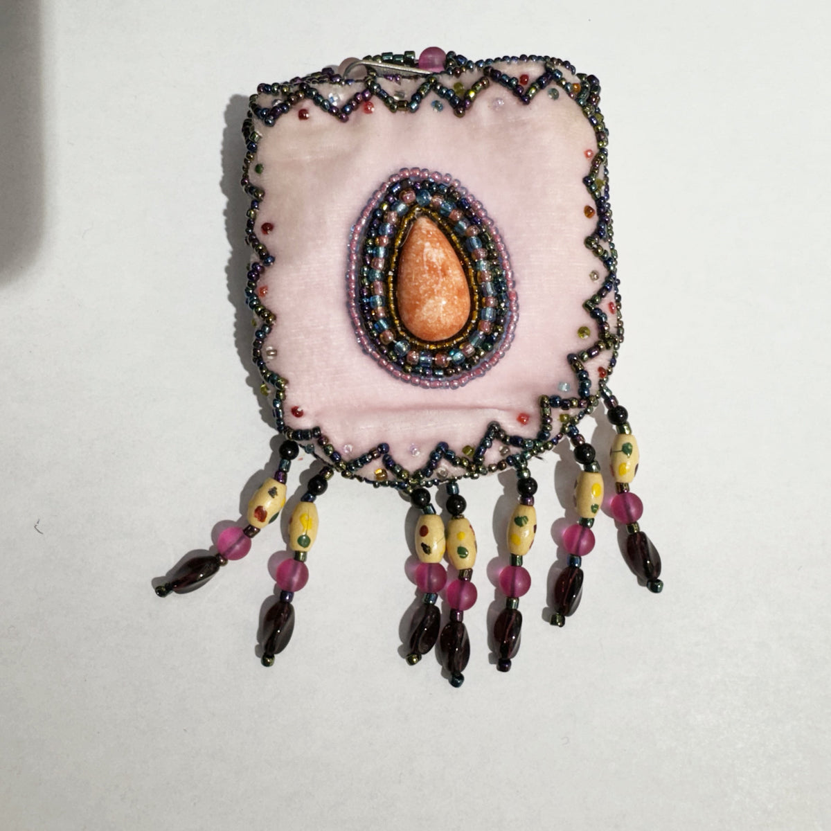 Teardrop Stone Velvet Small Amulet Bag/Necklaces V0715