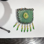 Teardrop Stone Velvet Small Amulet Bag/Necklaces V0715