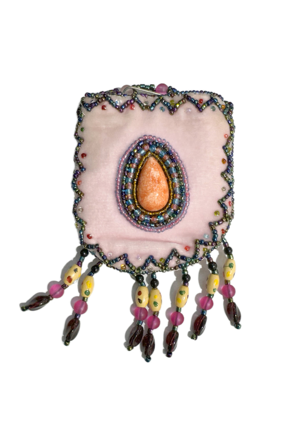Teardrop Stone Velvet Small Amulet Bag/Necklaces V0715
