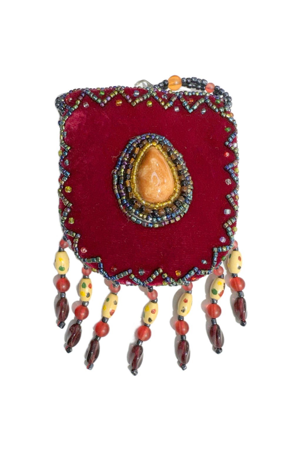Teardrop Stone Velvet Small Amulet Bag/Necklaces V0715