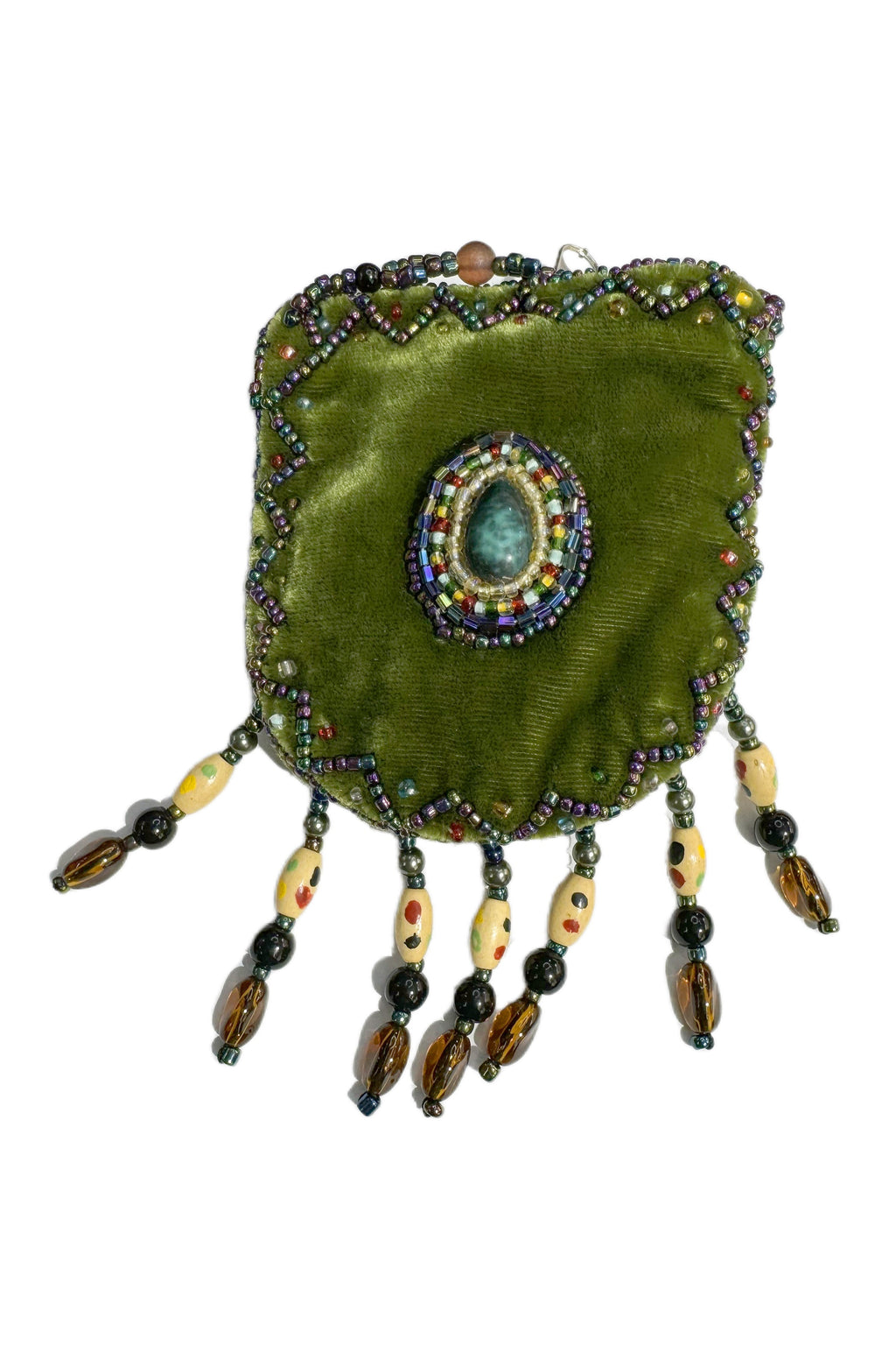 Teardrop Stone Velvet Small Amulet Bag/Necklaces V0715