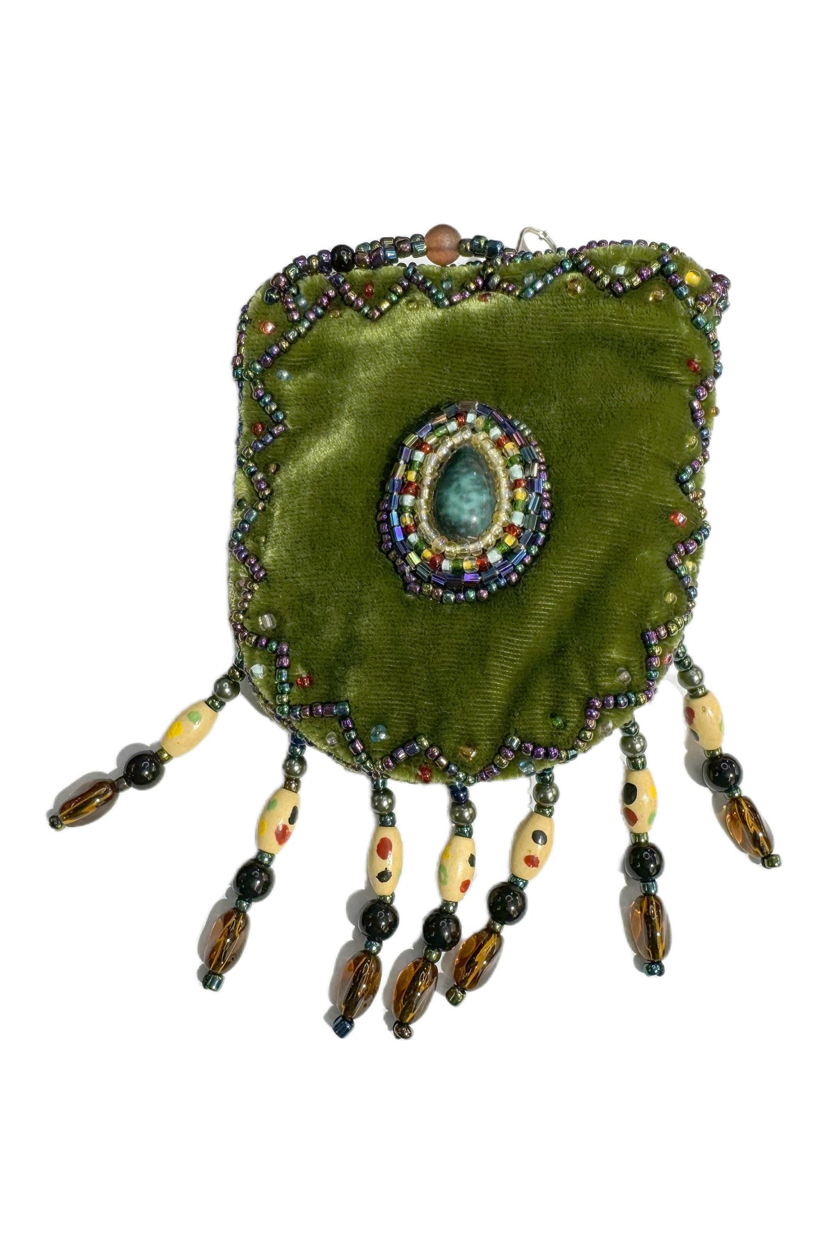 Teardrop Stone Velvet Small Amulet Bag/Necklaces V0715