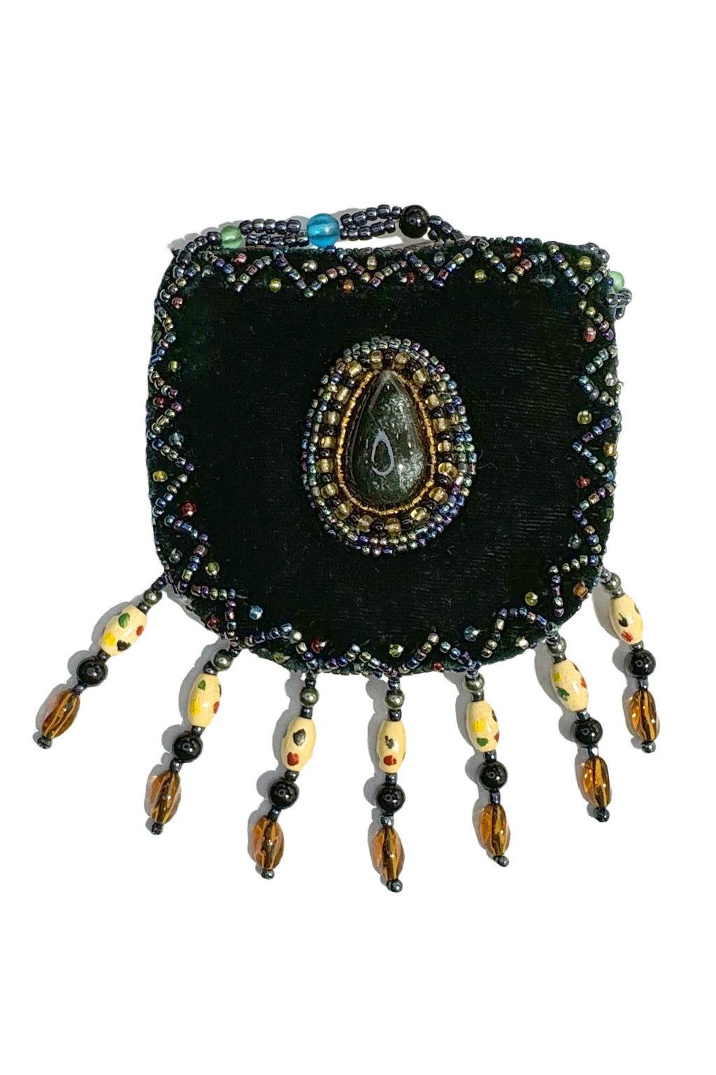 Teardrop Stone Velvet Small Amulet Bag/Necklaces V0715