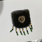 Heart Stone Velvet Small Amulet Bag/Necklaces V0717