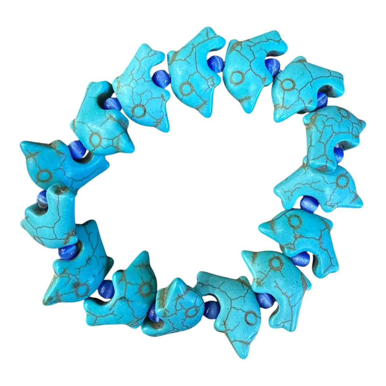 Turquoise Fish Beaded Bracelet VPI0018