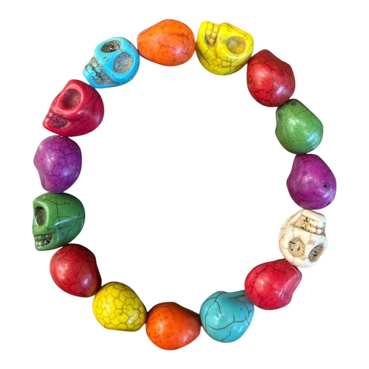 Multicolor Skull Beaded Bracelet VPI0021