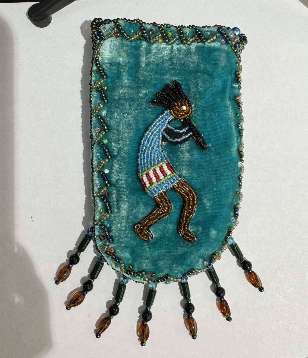 Credit Card Holder CrossBody Bag With Strap V0710 - Kokopelli