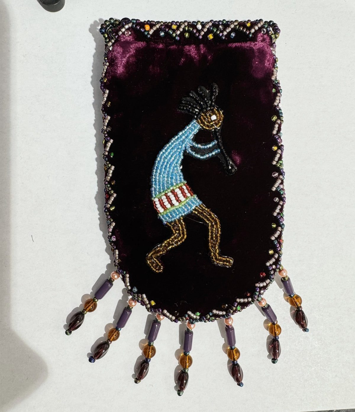 Credit Card Holder CrossBody Bag With Strap V0710 - Kokopelli