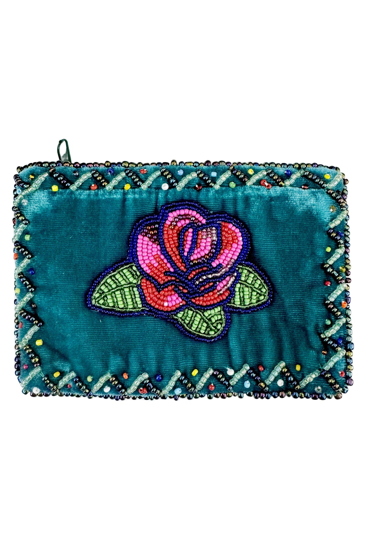 Rose Rectangle Velvet Coin Purse V0701 - view 7