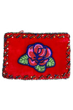 Rose Rectangle Velvet Coin Purse V0701 - view 3