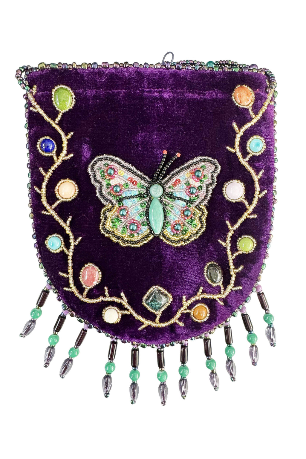 Butterfly Pattern Velvet Crossbody Bag LUG - view 7
