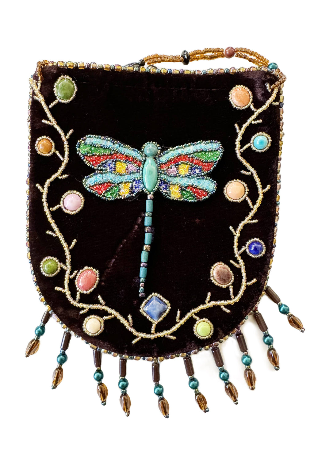 Dragonfly Pattern Velvet Crossbody MUG-Dragonfly - view 12