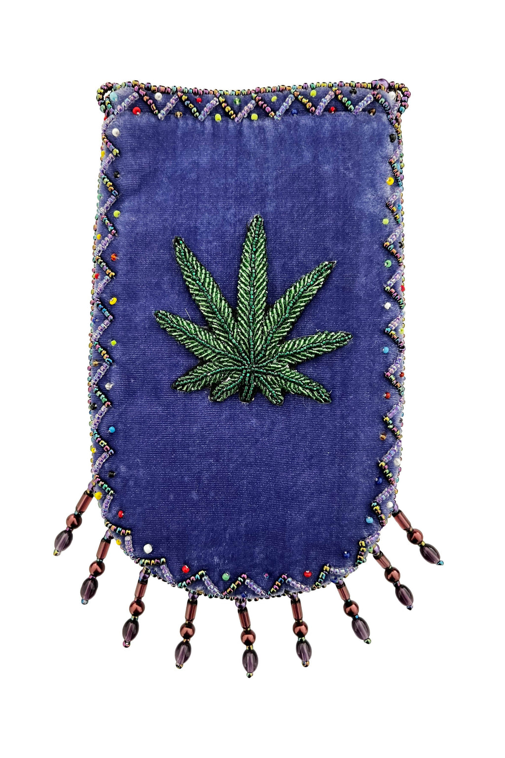 Marijuana Leaf Pattern Velvet Crossbody Bag VXL0609 - view 12