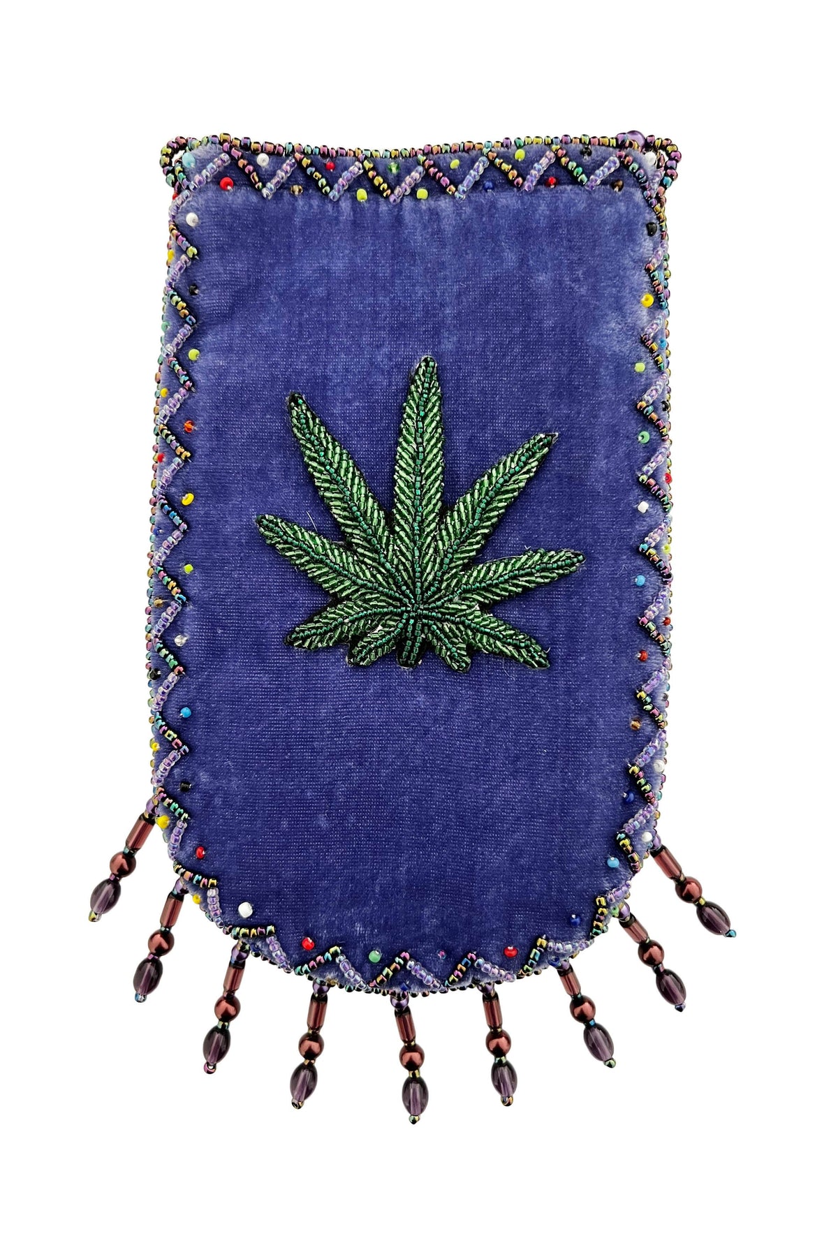Marijuana Leaf Pattern Velvet Crossbody Bag VXL0609 - view 12