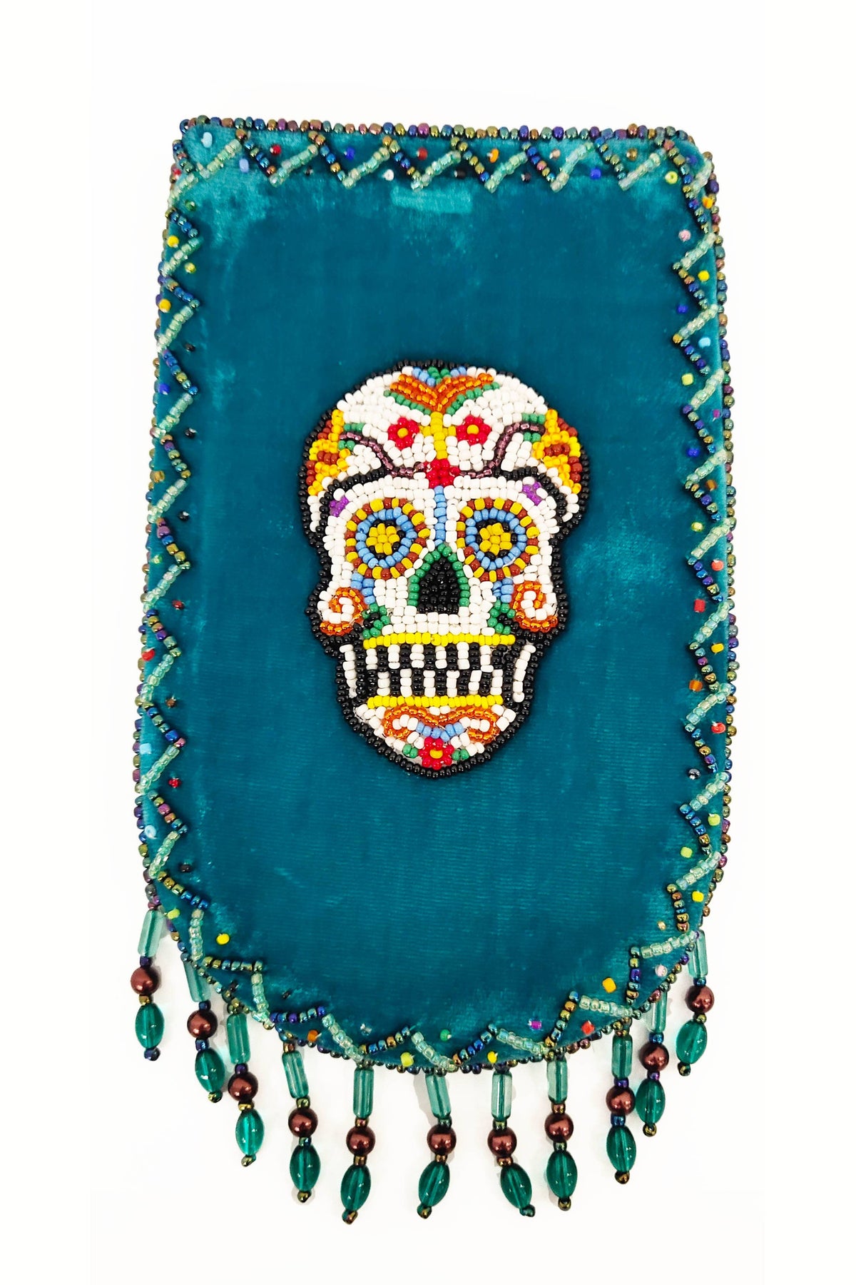 Skull Pattern Velvet Crossbody Bags VXL0609 - view 7