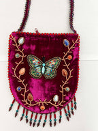 Butterfly Pattern Velvet Crossbody Bag LUG - view 15