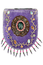 Feather Pattern Velvet Crossbody Bag LUG-FeatherGem