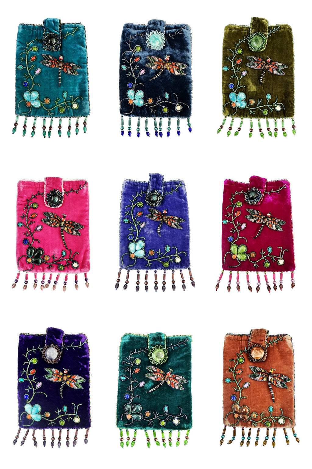 Dragonfly Rectangular Velvet Crossbody VBG15 - view 5