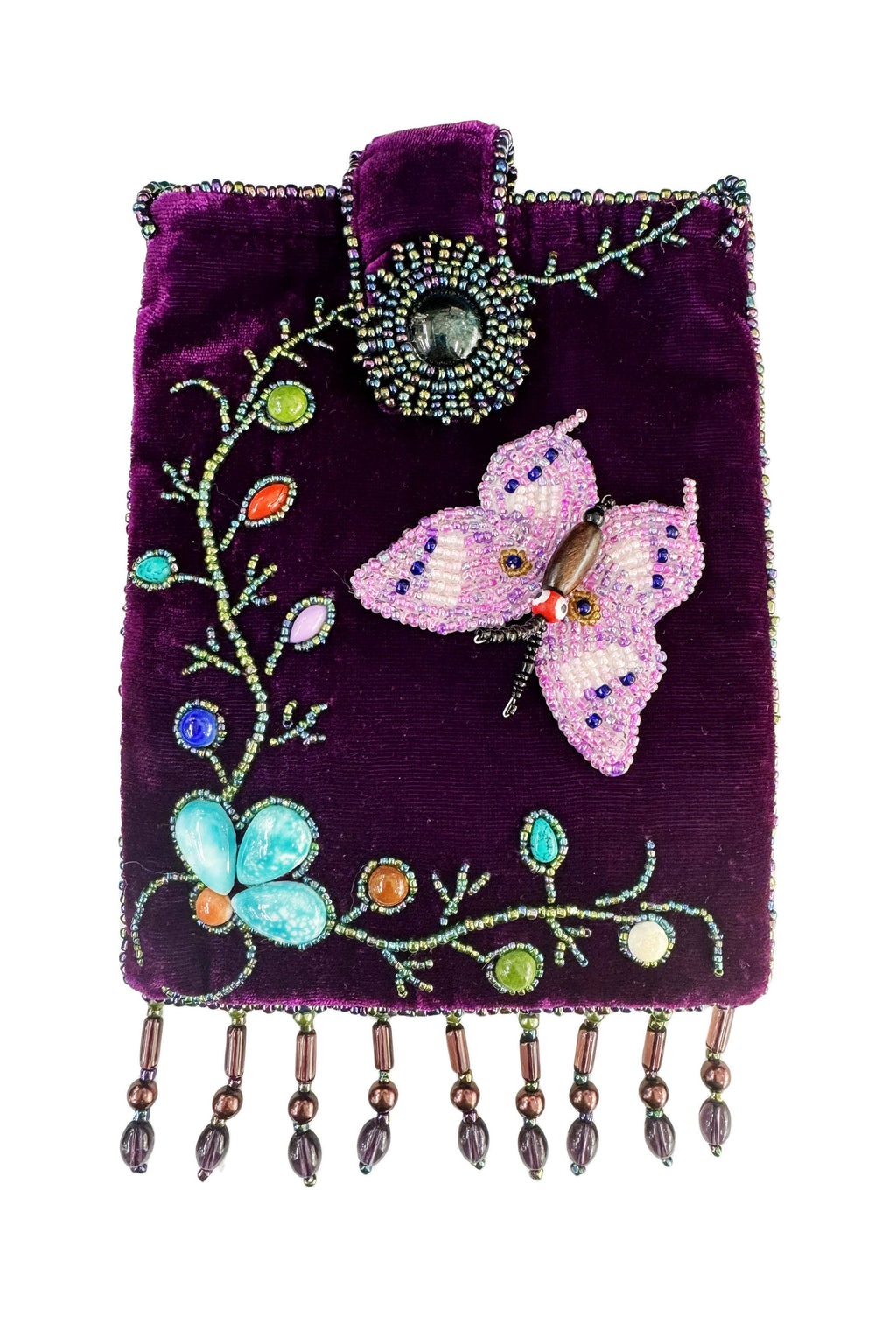 Butterfly Rectangular Velvet Crossbody VBG15-BU - view 9