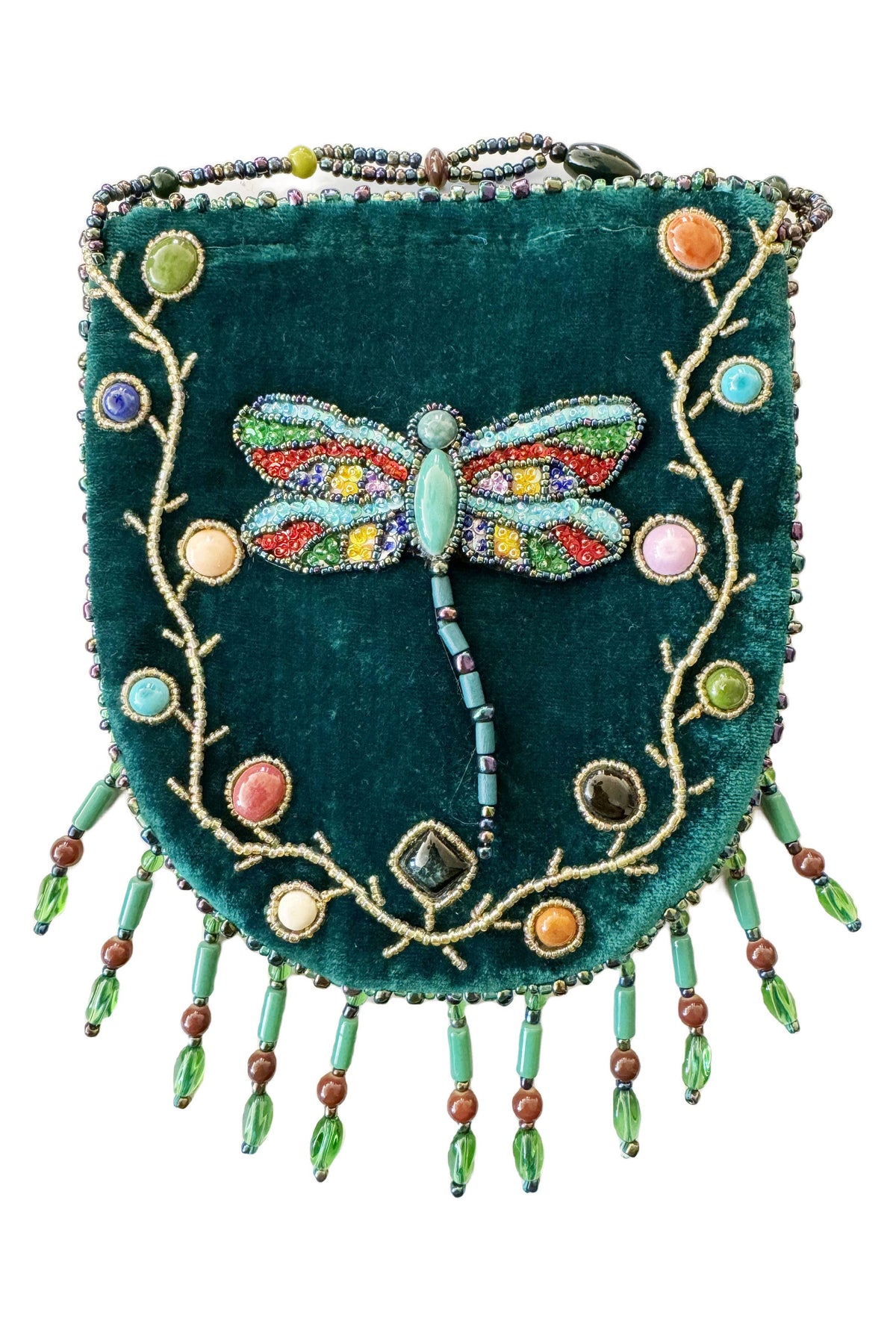 Dragonfly Pattern Velvet Crossbody MUG-Dragonfly - view 6