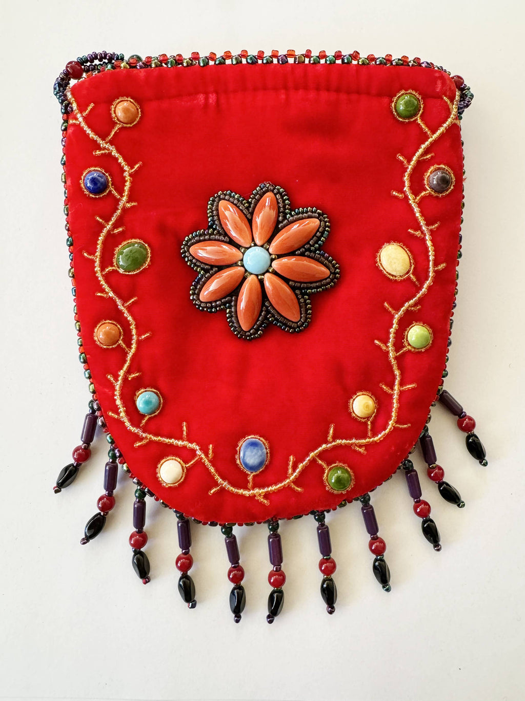 Floral Pattern Velvet Crossbody MUG-Flower - view 15