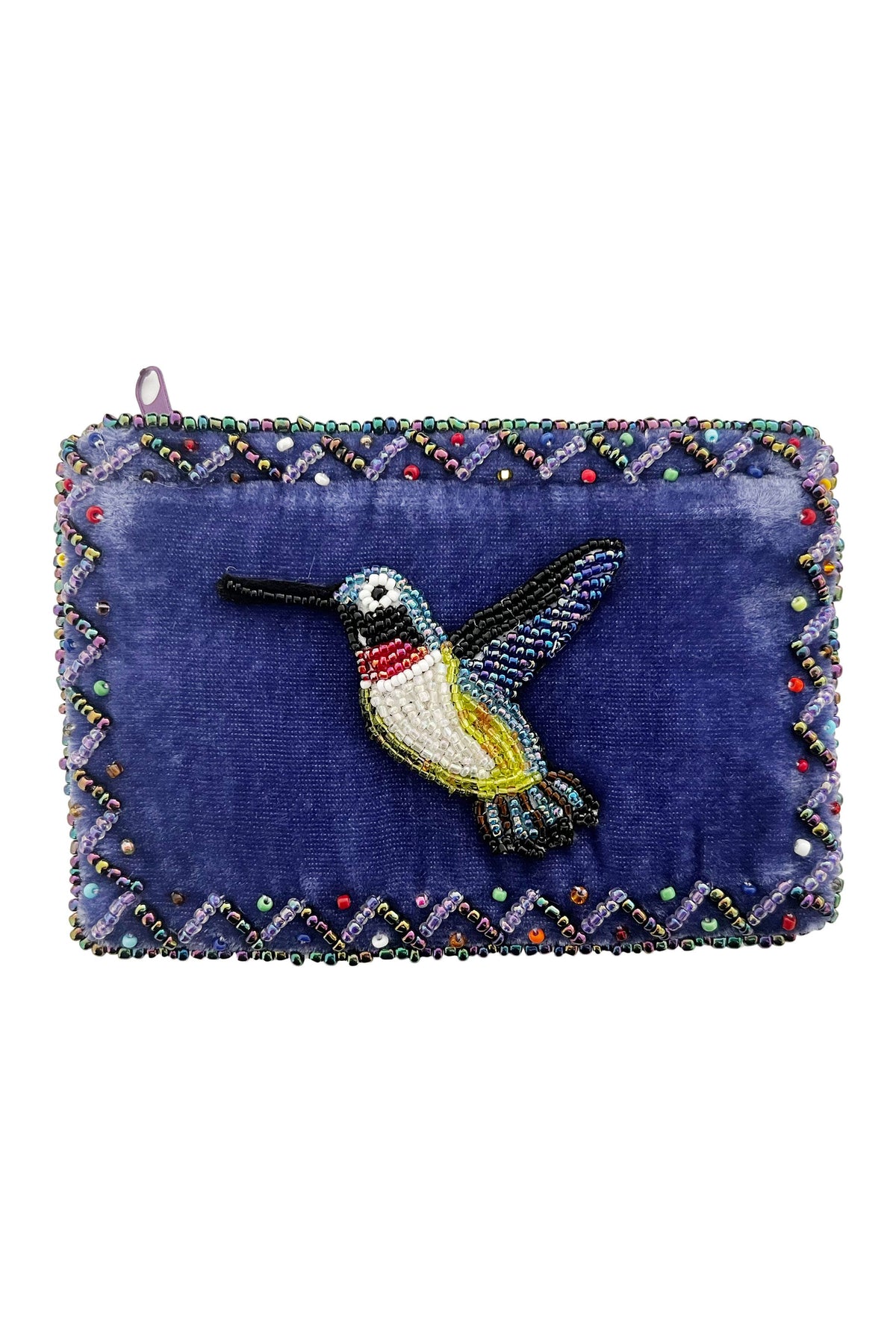 Hummingbird Rectangle Velvet Coin Purse V0701 - view 11