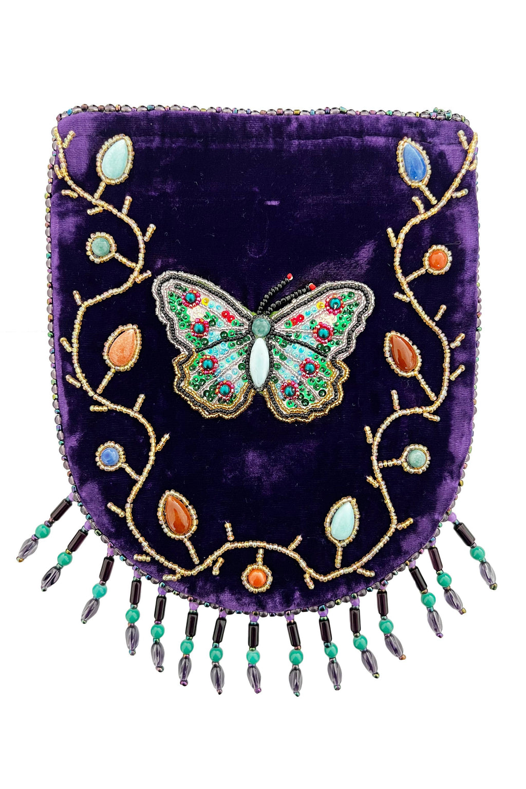 Butterfly Pattern Velvet Crossbody Bag LUG - view 6