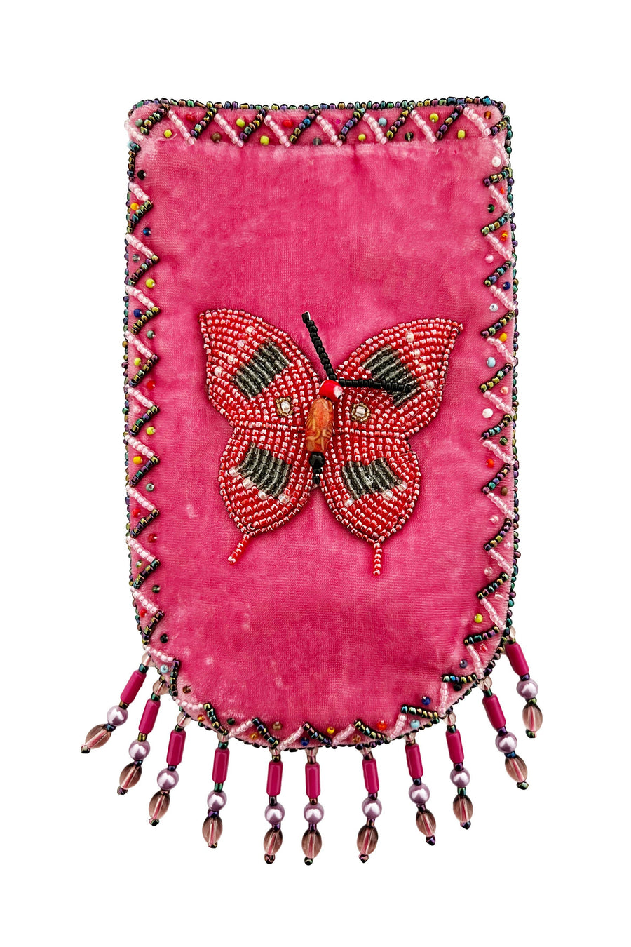 Butterfly Pattern Velvet Crossbody Bag VXL0609-Butterfly