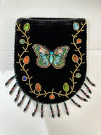 Butterfly Pattern Velvet Crossbody Bag LUG - view 16