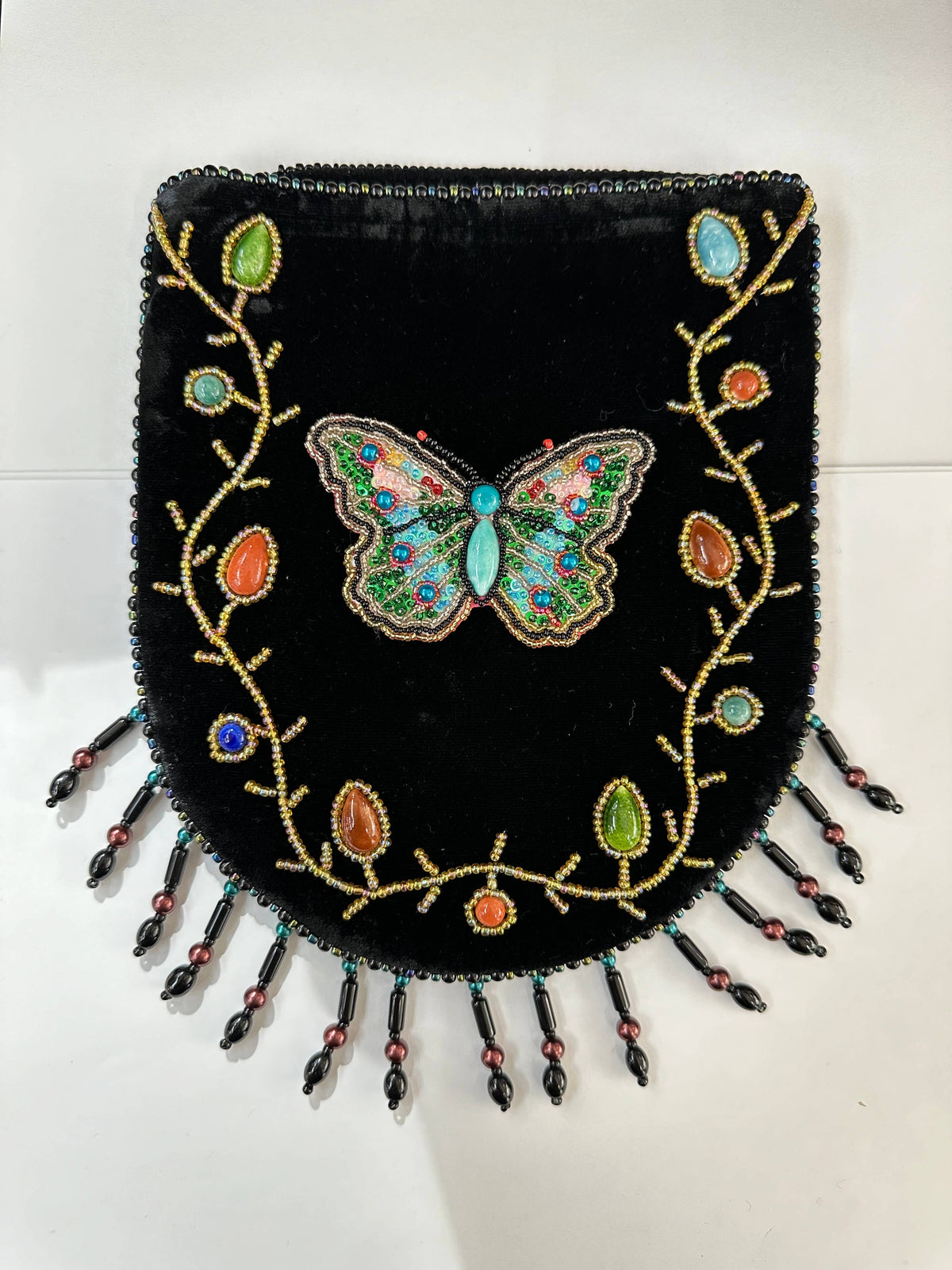 Butterfly Pattern Velvet Crossbody Bag LUG - view 16