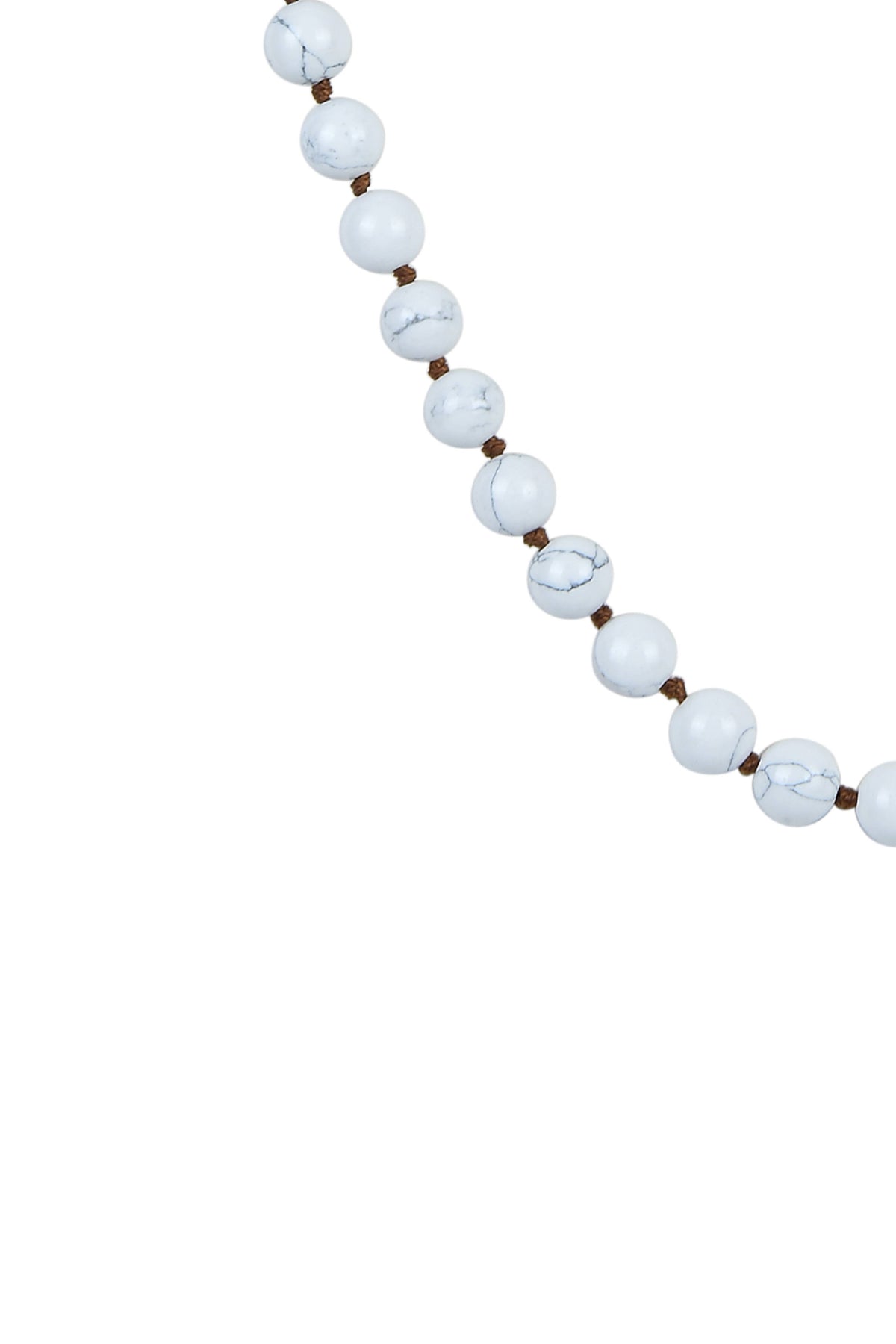 Composed Howlite Beaded Long Necklace N2740 - view 3