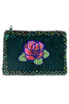 Rose Rectangle Velvet Coin Purse V0701 - view 6