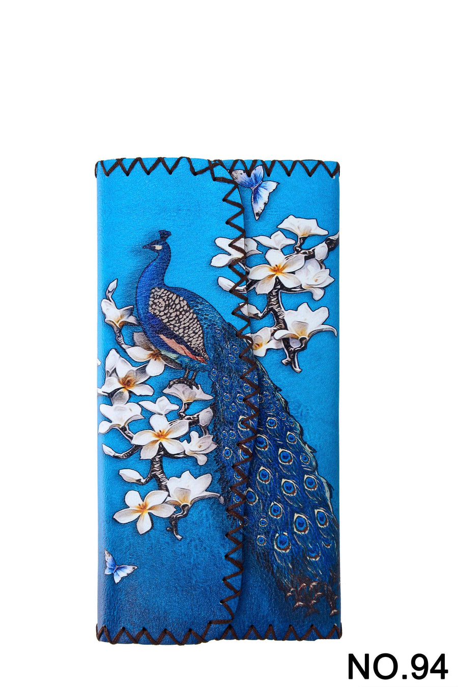 Peacock Print Hand-Stitched Wallet HB0582 - No. 94